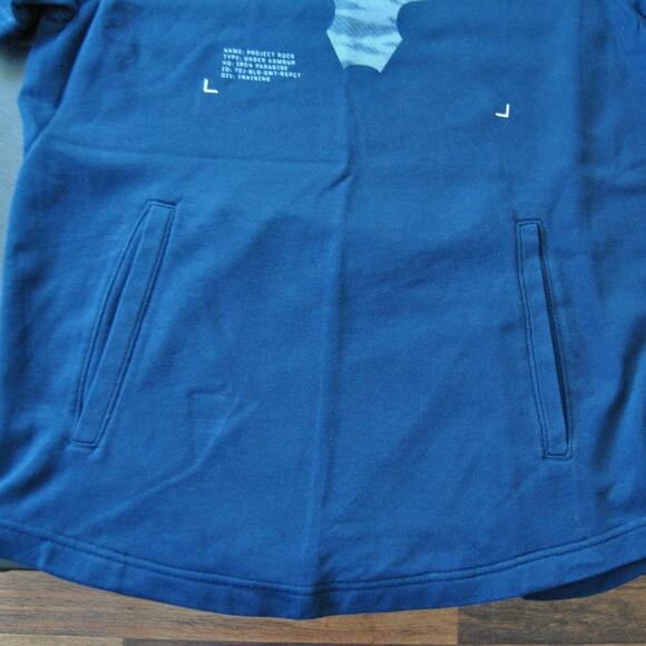 Project Rock's Brahma Bull Medium Blue Short Sleeve Hoodie - Picture 3 of 8